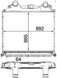 Chłodnica powietrza doładowującego MAHLE CI121000P