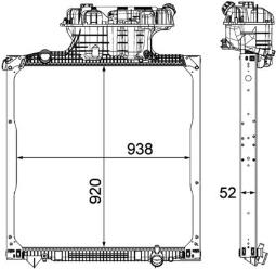 Chłodnica, układ chłodzenia silnika Mahle CR1040000P