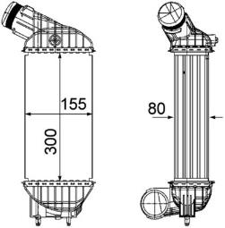 Chłodnica powietrza doładowującego MAHLE CI199000P
