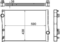 Chłodnica, układ chłodzenia silnika Mahle CR1049000S