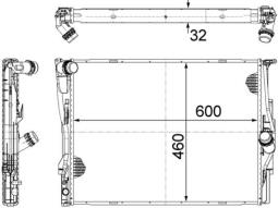 Chłodnica, układ chłodzenia silnika Mahle CR1087000S