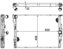 Chłodnica, układ chłodzenia silnika Mahle CR1088000P