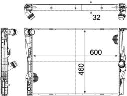 Chłodnica, układ chłodzenia silnika Mahle CR1089000P