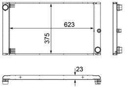 Chłodnica, układ chłodzenia silnika Mahle CR1093000P