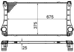 Chłodnica powietrza doładowującego MAHLE CI462000P