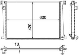 Chłodnica, układ chłodzenia silnika Mahle CR1123000P