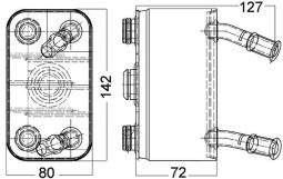 Chłodnica oleju, olej silnikowy MAHLE CLC113000P