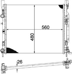 Chłodnica, układ chłodzenia silnika Mahle CR1155000P