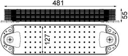 Chłodnica oleju, olej silnikowy MAHLE CLC213000P