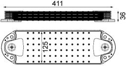 Chłodnica oleju, olej silnikowy MAHLE CLC214000P
