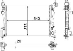 Chłodnica, układ chłodzenia silnika Mahle CR1182000P