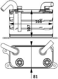 Chłodnica oleju, automatyczna przekładnia MAHLE CLC62000P