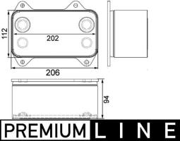 Chłodnica oleju, olej silnikowy MAHLE CLC63000P
