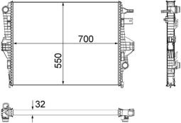 Chłodnica, układ chłodzenia silnika Mahle CR1183000P