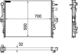 Chłodnica, układ chłodzenia silnika Mahle CR1184000P