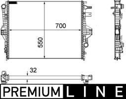 Chłodnica, układ chłodzenia silnika Mahle CR1184000P