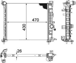 Chłodnica, układ chłodzenia silnika Mahle CR1188000P