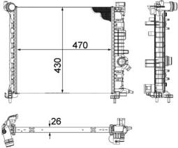 Chłodnica, układ chłodzenia silnika Mahle CR1189000P