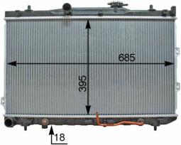 Chłodnica, układ chłodzenia silnika Mahle CR1336000P