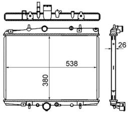 Chłodnica, układ chłodzenia silnika Mahle CR1433000S