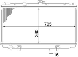 Chłodnica, układ chłodzenia silnika Mahle CR1485000S