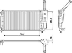 Chłodnica, układ chłodzenia silnika MAHLE CR1104000S