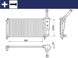 Chłodnica, układ chłodzenia silnika MAHLE CR1104000S