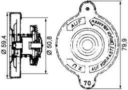 Korek, chłodnica MAHLE CRB15000P