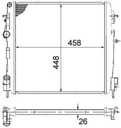 Chłodnica, układ chłodzenia silnika Mahle CR1492000S