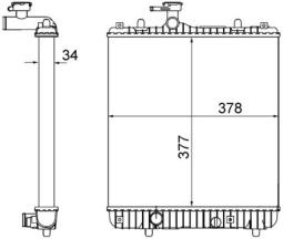 Chłodnica, układ chłodzenia silnika Mahle CR1495001S