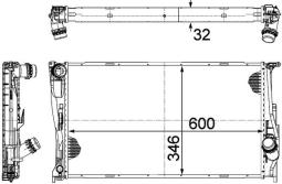 Chłodnica, układ chłodzenia silnika MAHLE CR1084000P