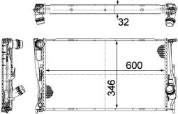 Chłodnica, układ chłodzenia silnika MAHLE CR1086000P