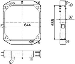 Chłodnica, układ chłodzenia silnika Mahle CR1554000P