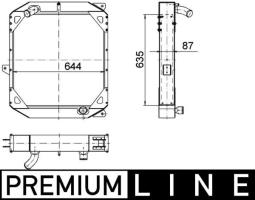 Chłodnica, układ chłodzenia silnika Mahle CR1554000P