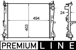 Chłodnica, układ chłodzenia silnika Mahle CR1691000P
