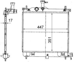 Chłodnica, układ chłodzenia silnika Mahle CR1854000S
