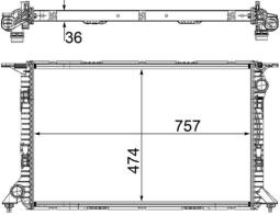 Chłodnica, układ chłodzenia silnika MAHLE CR1132000S