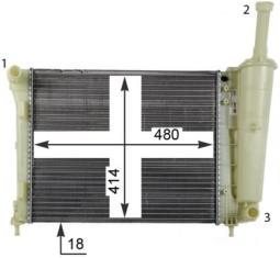 Chłodnica, układ chłodzenia silnika Mahle CR1859000P