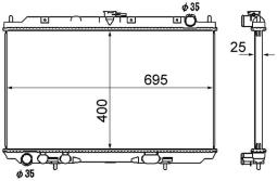 Chłodnica, układ chłodzenia silnika Mahle CR1876000S