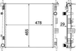 Chłodnica, układ chłodzenia silnika MAHLE CR1288000P