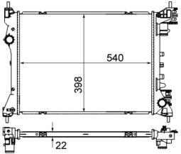 Chłodnica, układ chłodzenia silnika Mahle CR2056000S