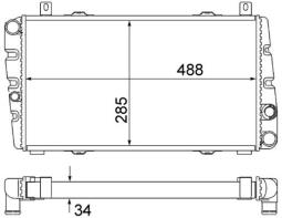 Chłodnica, układ chłodzenia silnika Mahle CR2034000S