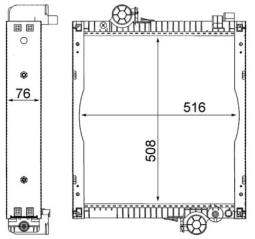 Chłodnica, układ chłodzenia silnika Mahle CR216000S
