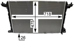 Chłodnica, układ chłodzenia silnika Mahle CR2179000P