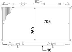 Chłodnica, układ chłodzenia silnika MAHLE CR1486000S