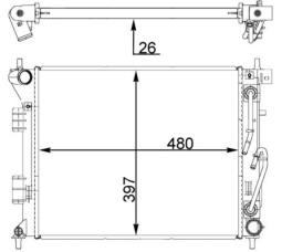 Chłodnica, układ chłodzenia silnika MAHLE CR1405000P