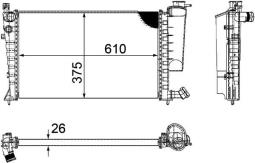 Chłodnica, układ chłodzenia silnika Mahle CR2206000P