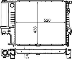 Chłodnica, układ chłodzenia silnika Mahle CR244001S