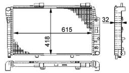Chłodnica, układ chłodzenia silnika Mahle CR270000P