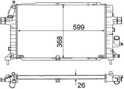 Chłodnica, układ chłodzenia silnika MAHLE CR1687000S